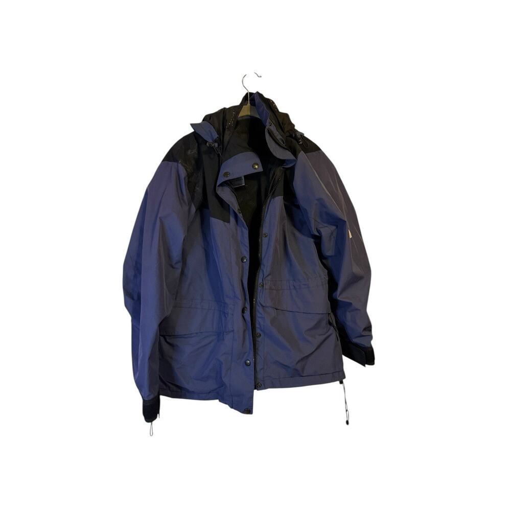 The North Face Women’s Medium Jacket Blue Black HyVent Mesh Lined Hooded